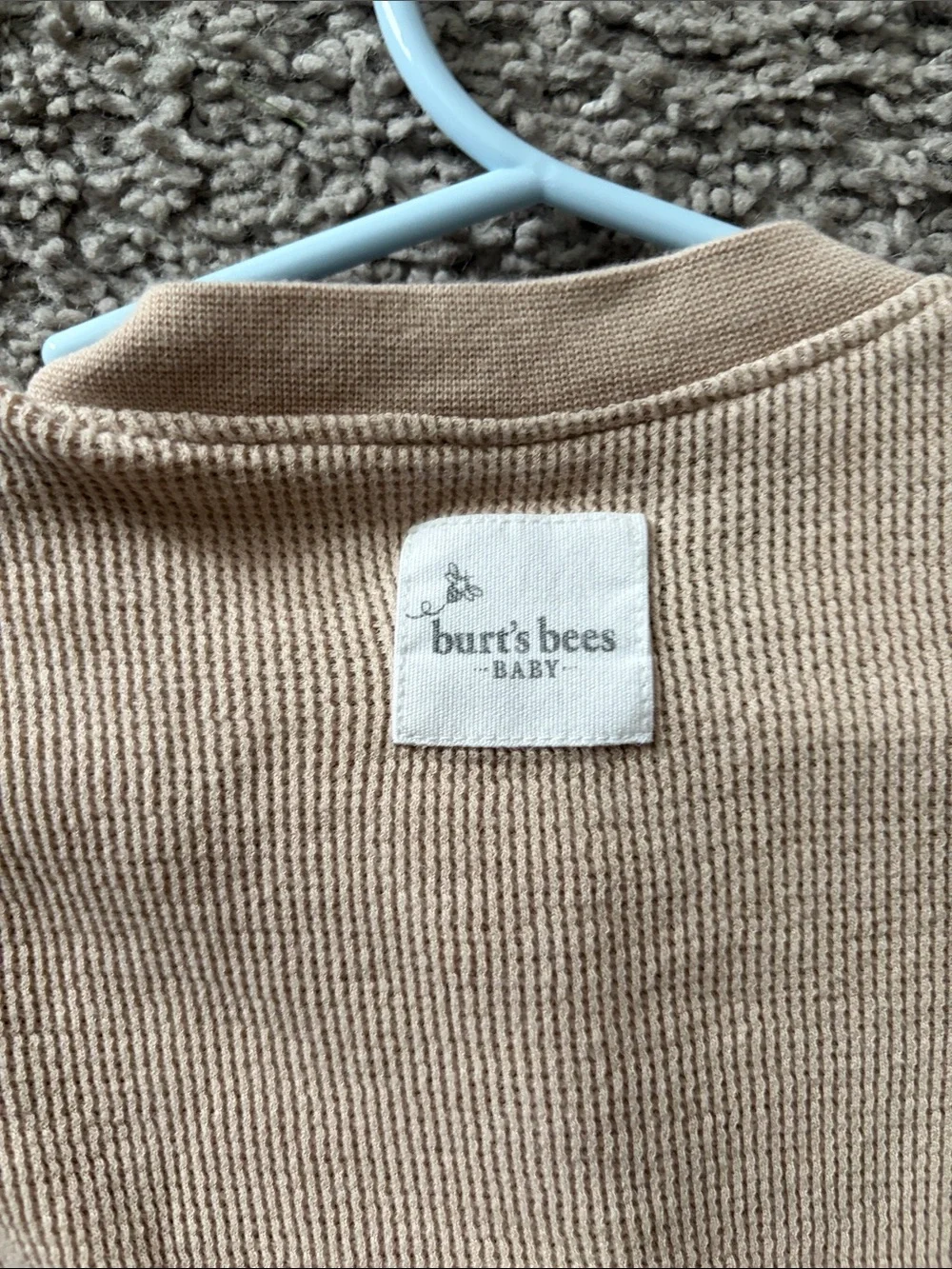 Beige Ribbed Footed One-Piece for Kids - Neutral Comfort